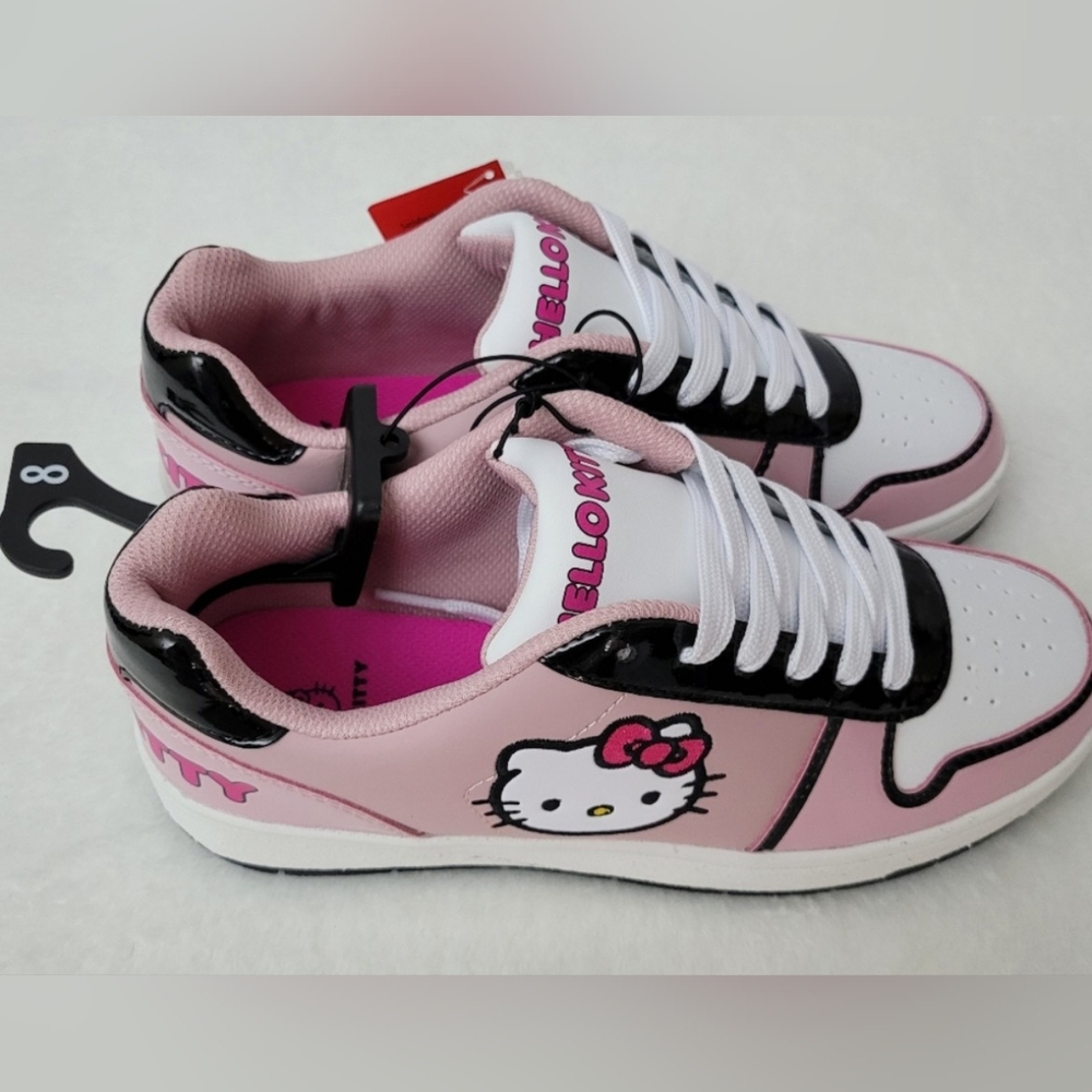 Hello Kitty Kids Sneakers - Pink and White WOMENS SIZE 8 NEW W/ TAGS